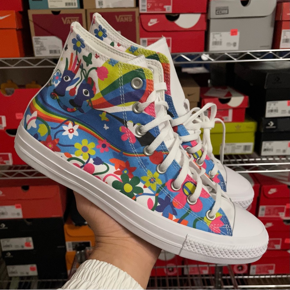 Converse Chuck Taylor All Star Pride Rainbow Print High Top Sneakers